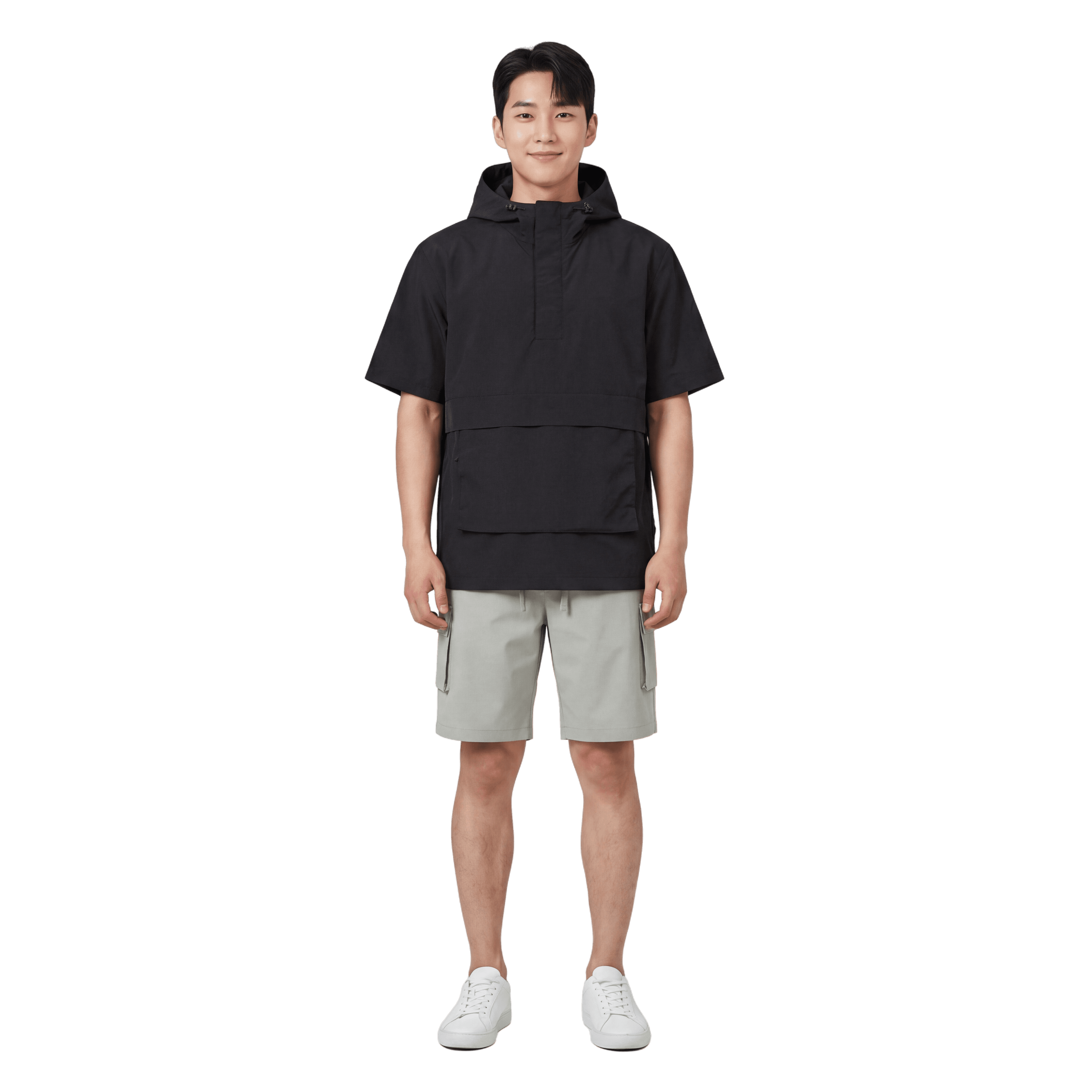 네이처 후드 반팔아노락 8
