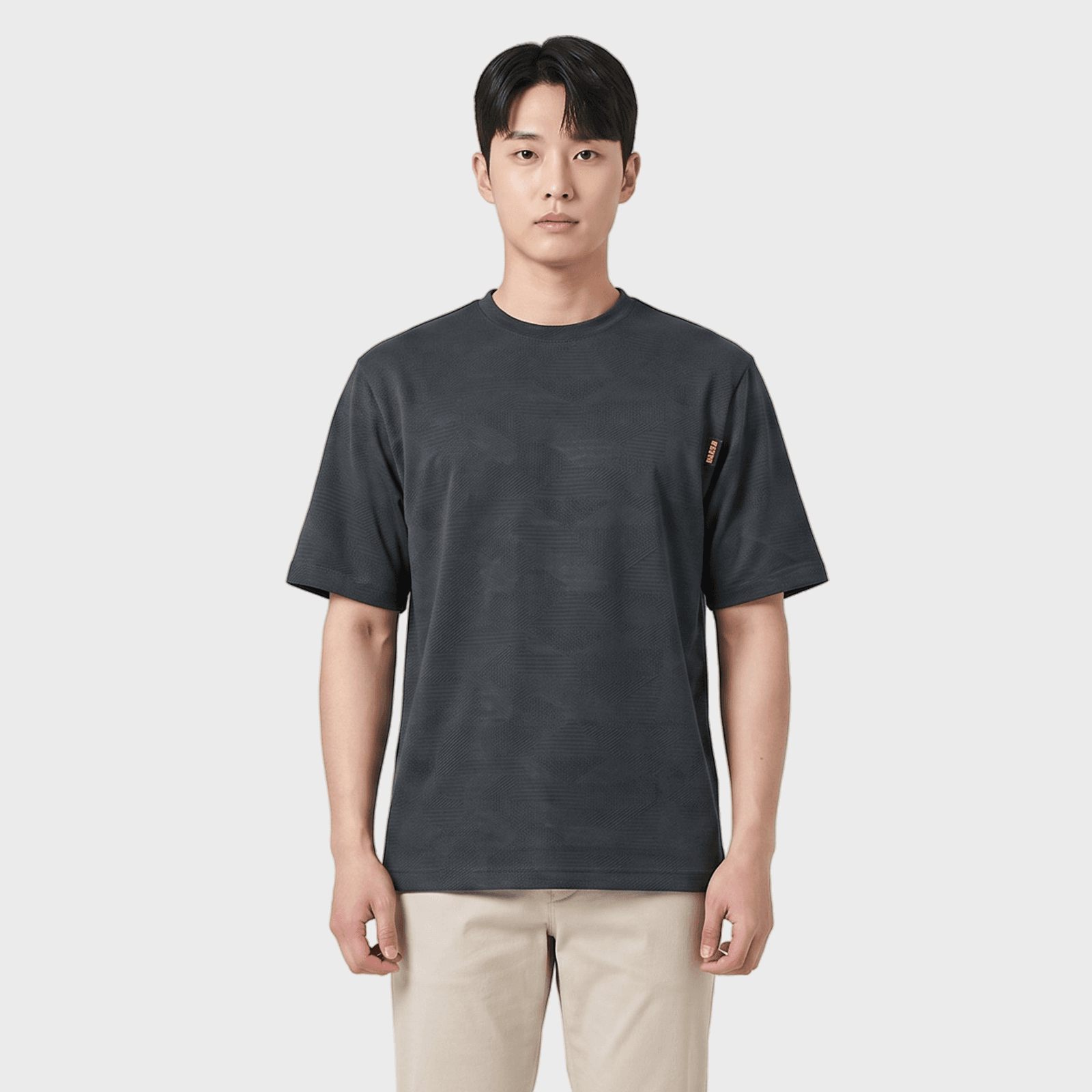 자가드 펜홀더 라벨 티셔츠