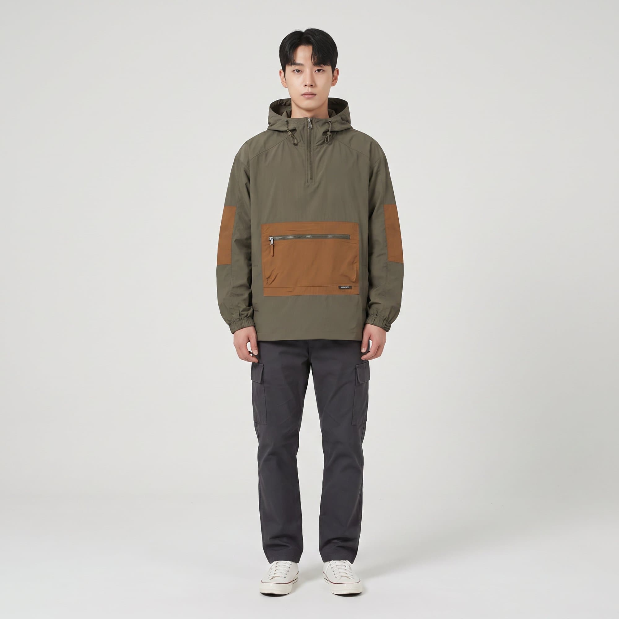 컬러블록 우븐 아노락 2