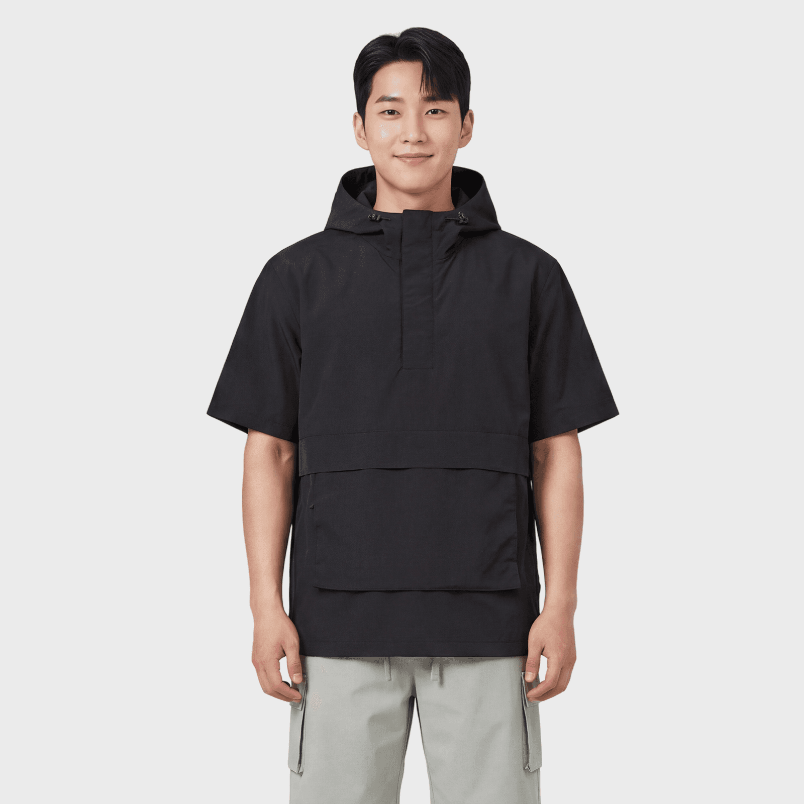 네이처 후드 반팔아노락