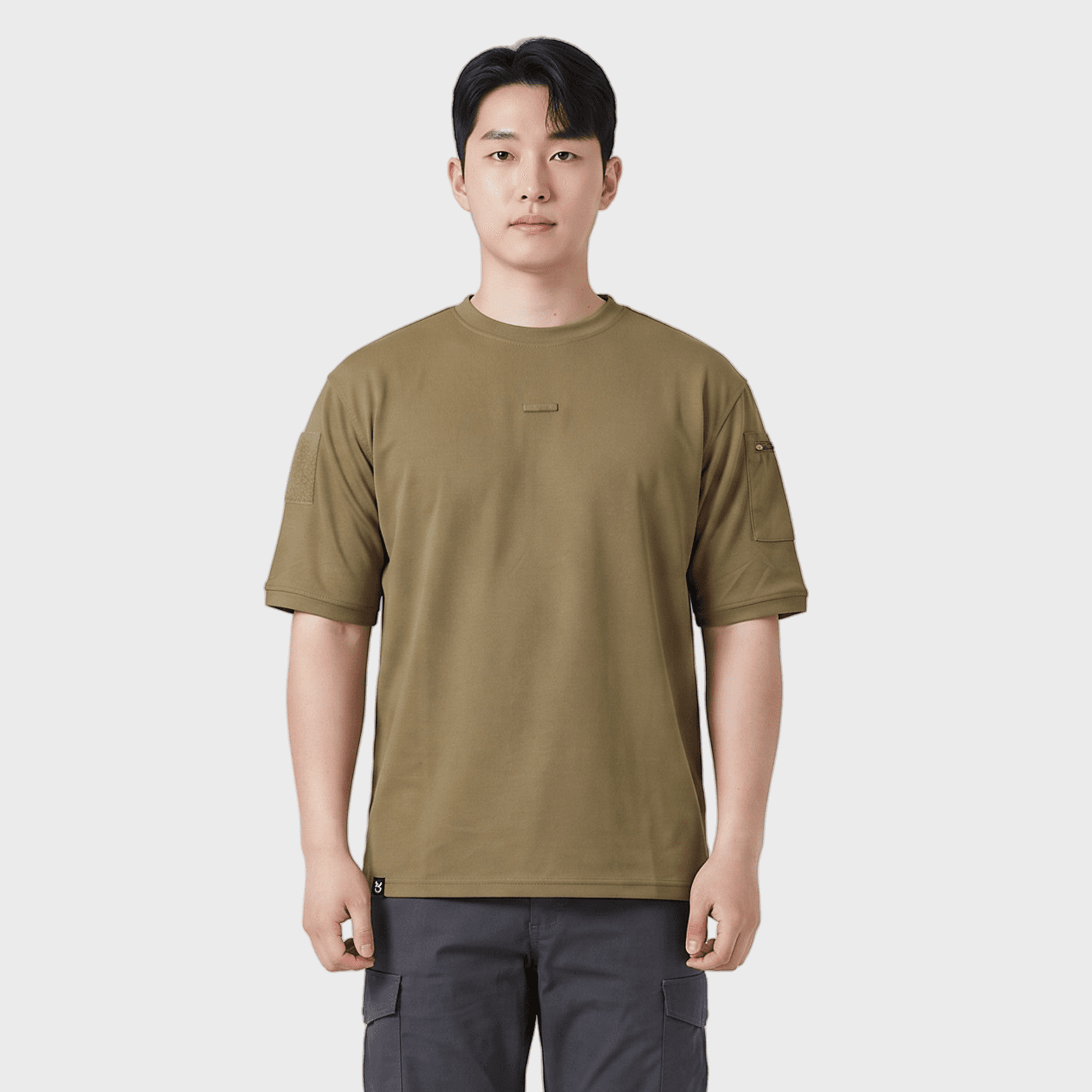 택티컬 혼방 라운드 반팔